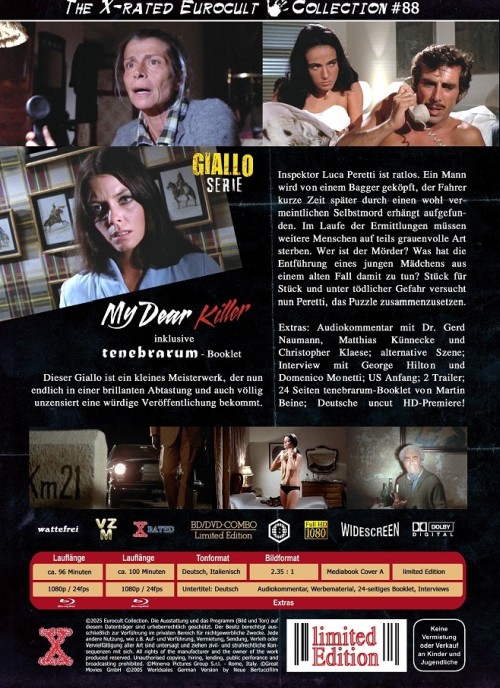My Dear Killer - Mio caro assassino - Uncut Eurocult Mediabook Collection  (DVD+blu-ray) (A)