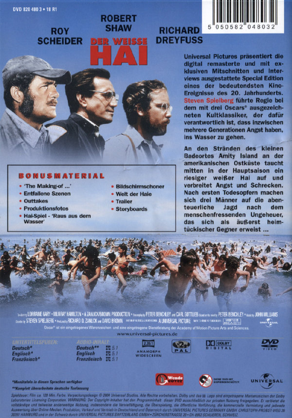 Der weisse Hai 1  [SE]  (DVD)
