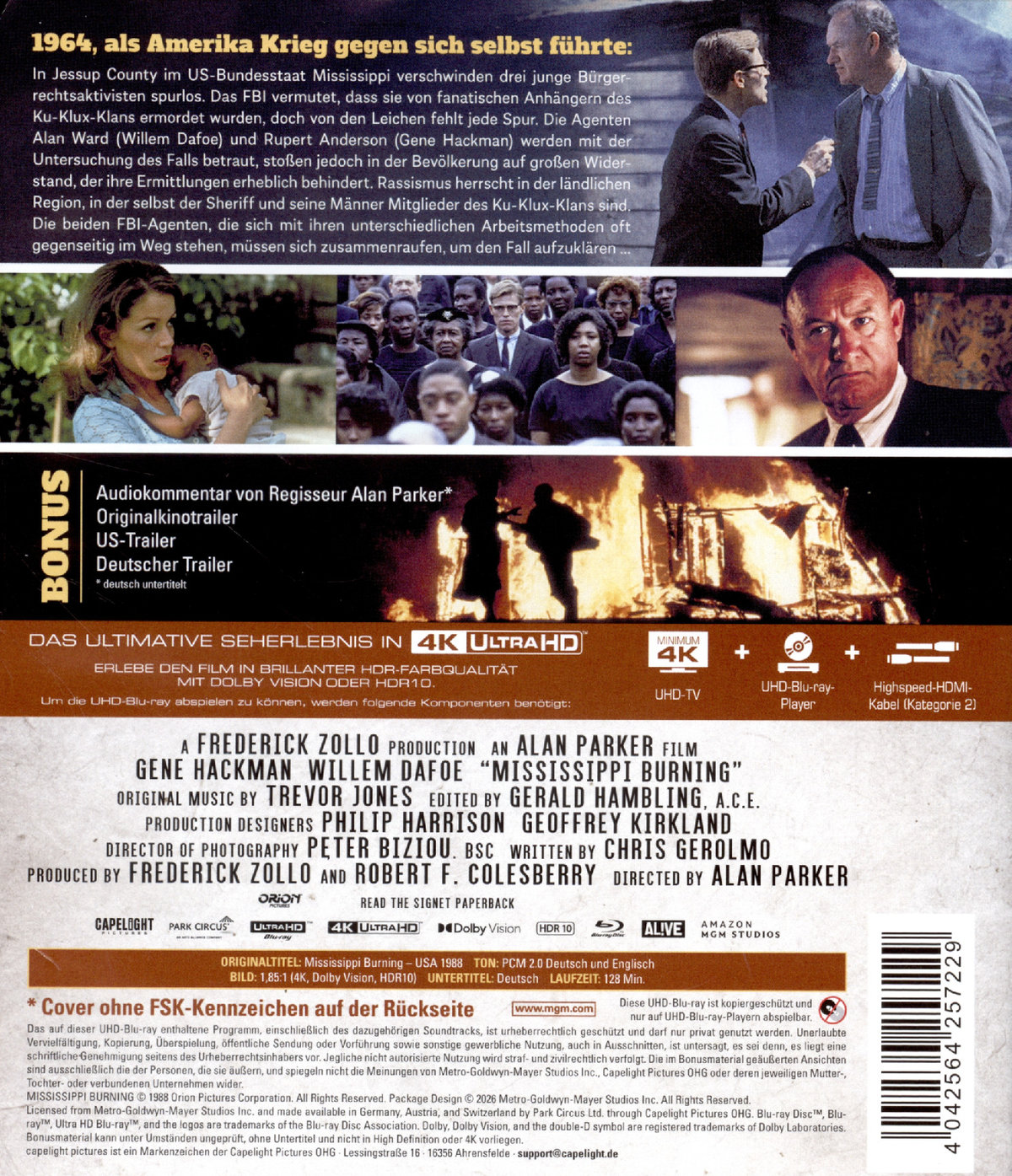 Mississippi Burning - Die Wurzel des Hasses  (4K Ultra HD)