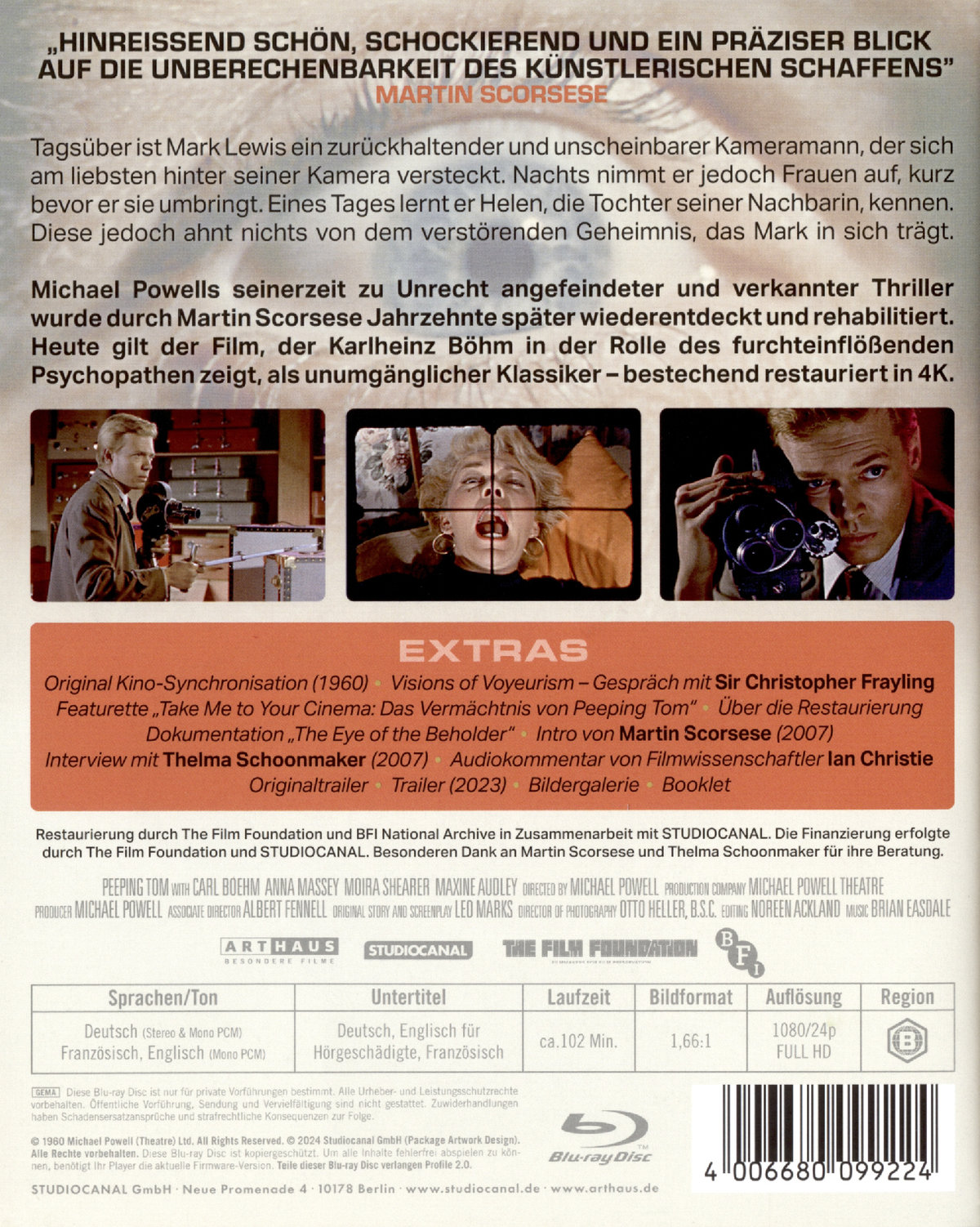 Peeping Tom - Augen der Angst (blu-ray)