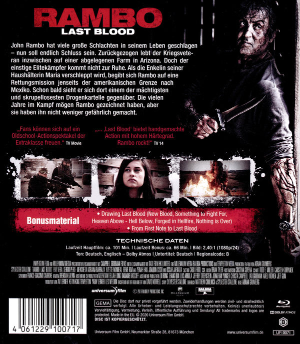 Rambo - Last Blood - Uncut Edition (blu-ray)