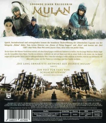 Mulan - Legende einer Kriegerin (blu-ray)