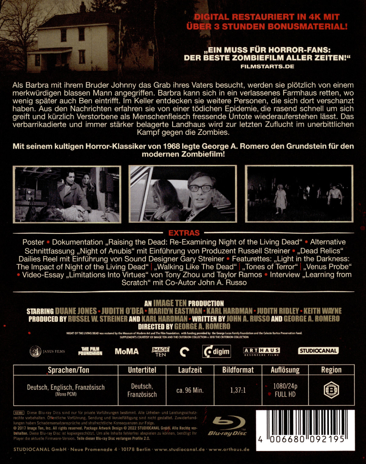Nacht der lebenden Toten, Die - Uncut Special Edition (blu-ray)