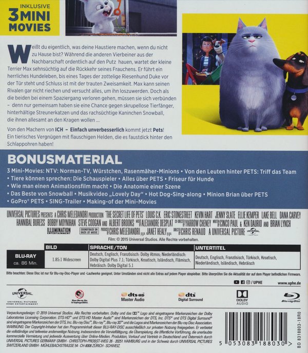 Pets (Illumination)  (Blu-ray Disc)