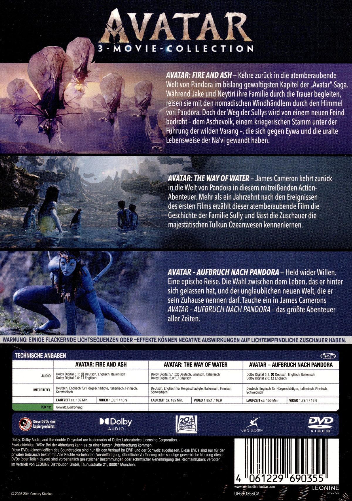 Avatar - 3-Movie Collection  [3 DVDs]  (DVD)