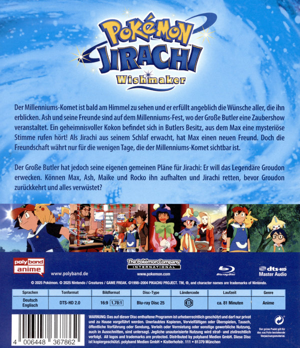 Pokémon 6 - Der Film: Jirachi Wishmaker  (Blu-ray Disc)