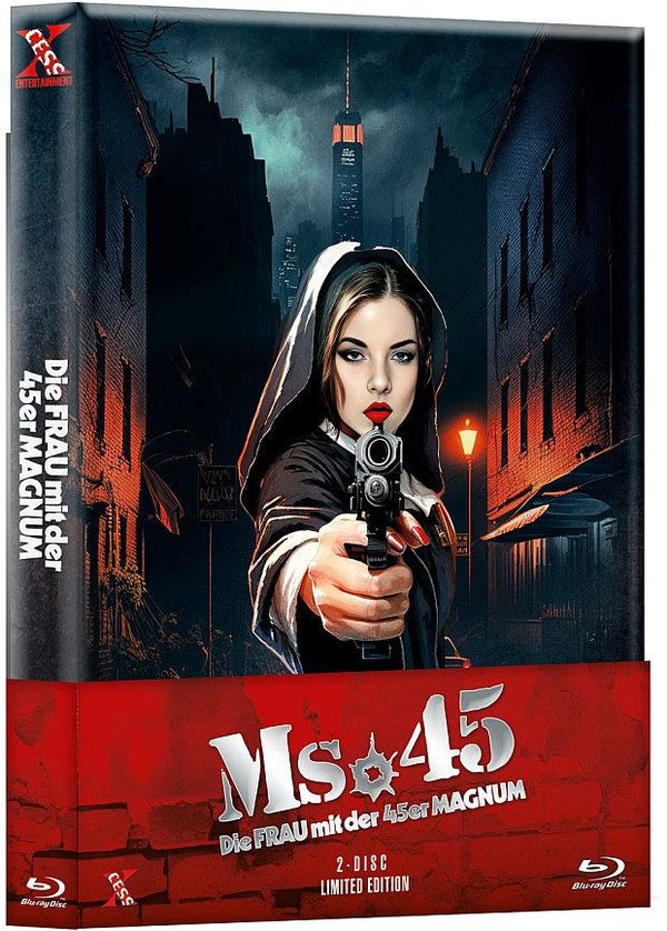 Die Frau mit der 45er Magnum - Uncut Mediabook Edition  (DVD+blu-ray)  (Wattiert)