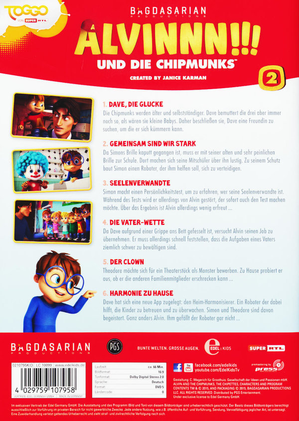 Alvinnn!!! und die Chipmunks Folge 2 - Gemeinsam sind wir stark  (DVD)