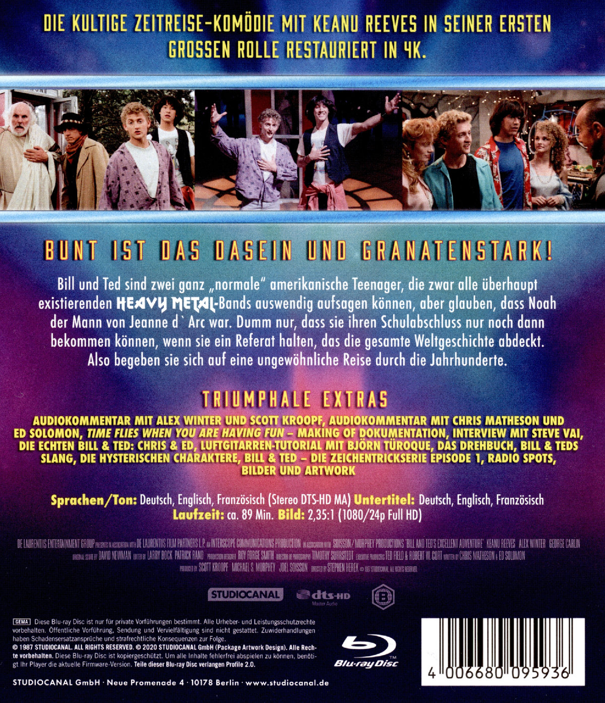 Bill & Ted's verrückte Reise durch die Zeit (blu-ray)