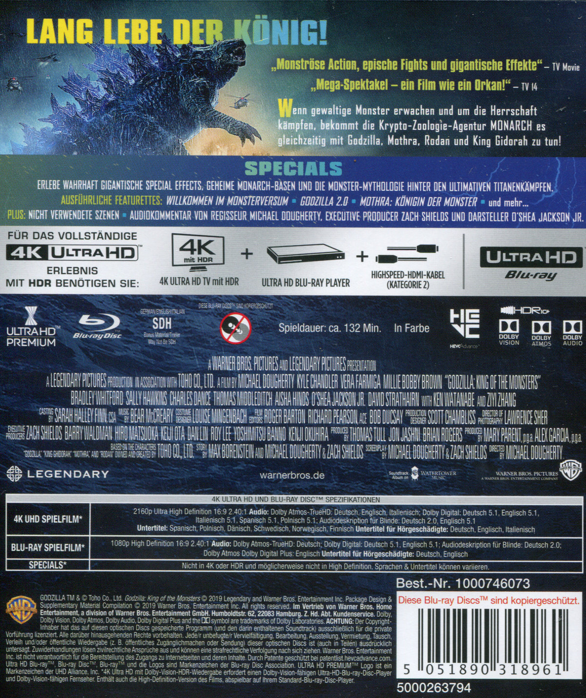 Godzilla 2 - King of the Monsters (4k Ultra HD)
