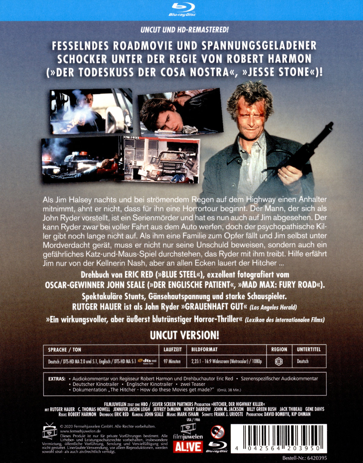 Hitcher, der Highway Killer - Uncut Edition (blu-ray)