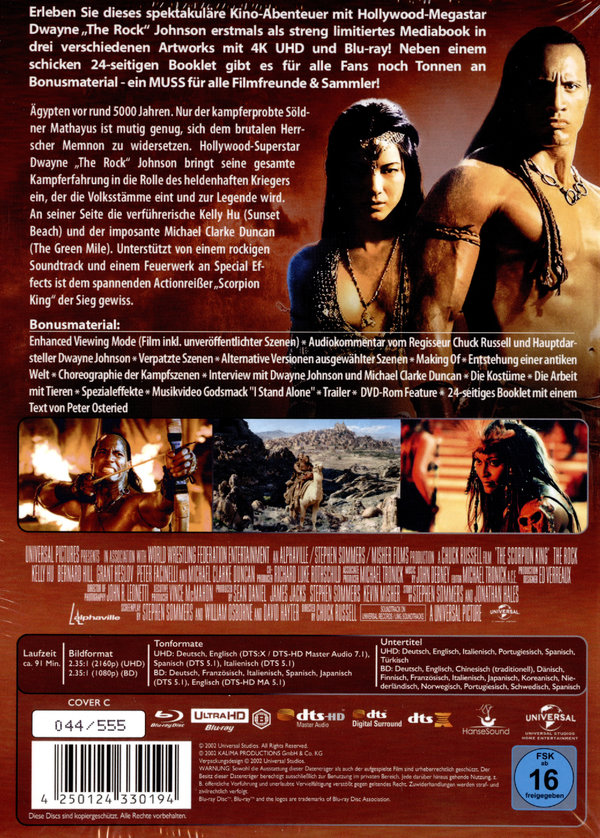 Scorpion King, The - Uncut Mediabook Edition (4K Ultra HD+blu-ray) (C)