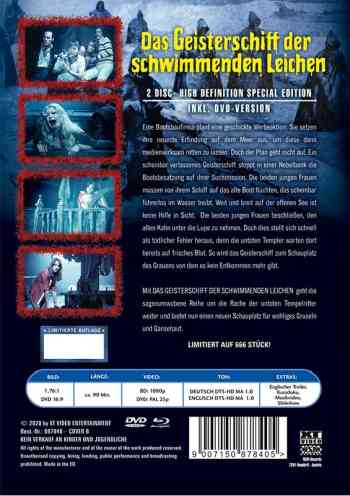 Geisterschiff der schwimmenden Leichen, Das - Uncut Mediabook Edition (DVD+blu-ray) (B)