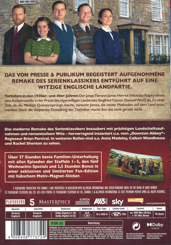 Der Doktor und das liebe Vieh - Die kompletten Staffeln 1-5 LTD. - Die limitierte Fan-Edition inkl. Magnet-Sticker  [10 DVDs]  (DVD)