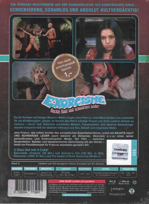 Exorcisme - Nackte Haut und schwarzes Leder - Uncut Mediabook Edition  (blu-ray) (C)