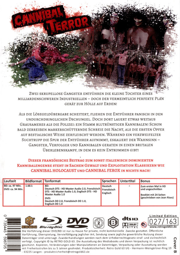 Cannibal Terror - Uncut Mediabook Edition (DVD+blu-ray) (B) Cannibal Terror - Uncut Mediabook Edition (DVD+blu-ray) (B)