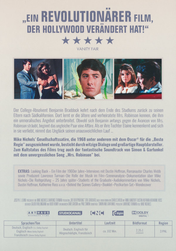 Die Reifeprüfung - 50th Anniversary Edition  [2 DVDs]  (DVD)