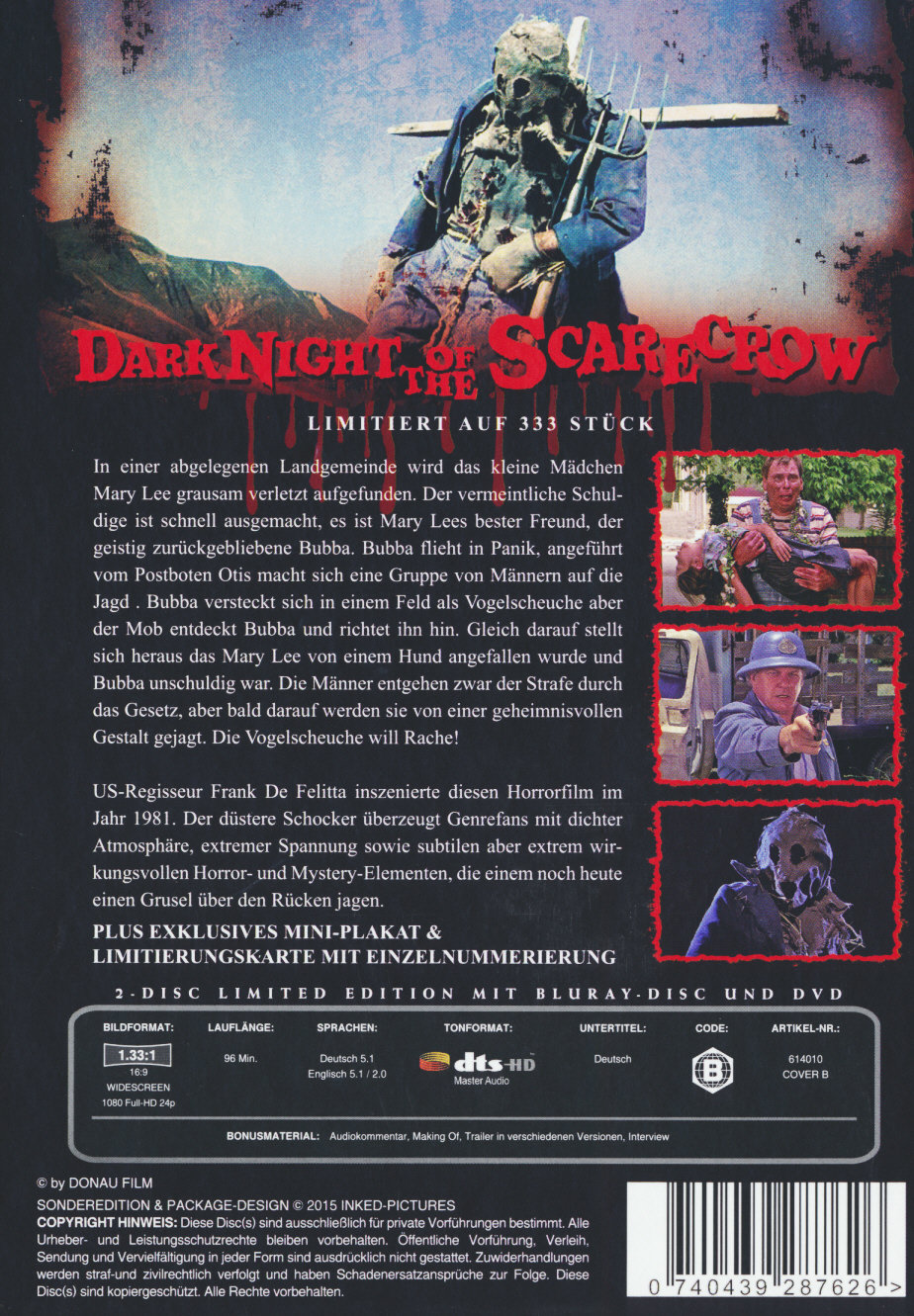 Dark Night of the Scarecrow - Uncut Mediabook Edition (DVD+blu-ray) (B) Dark Night of the Scarecrow - Uncut Mediabook Edition (DVD+blu-ray) (B)