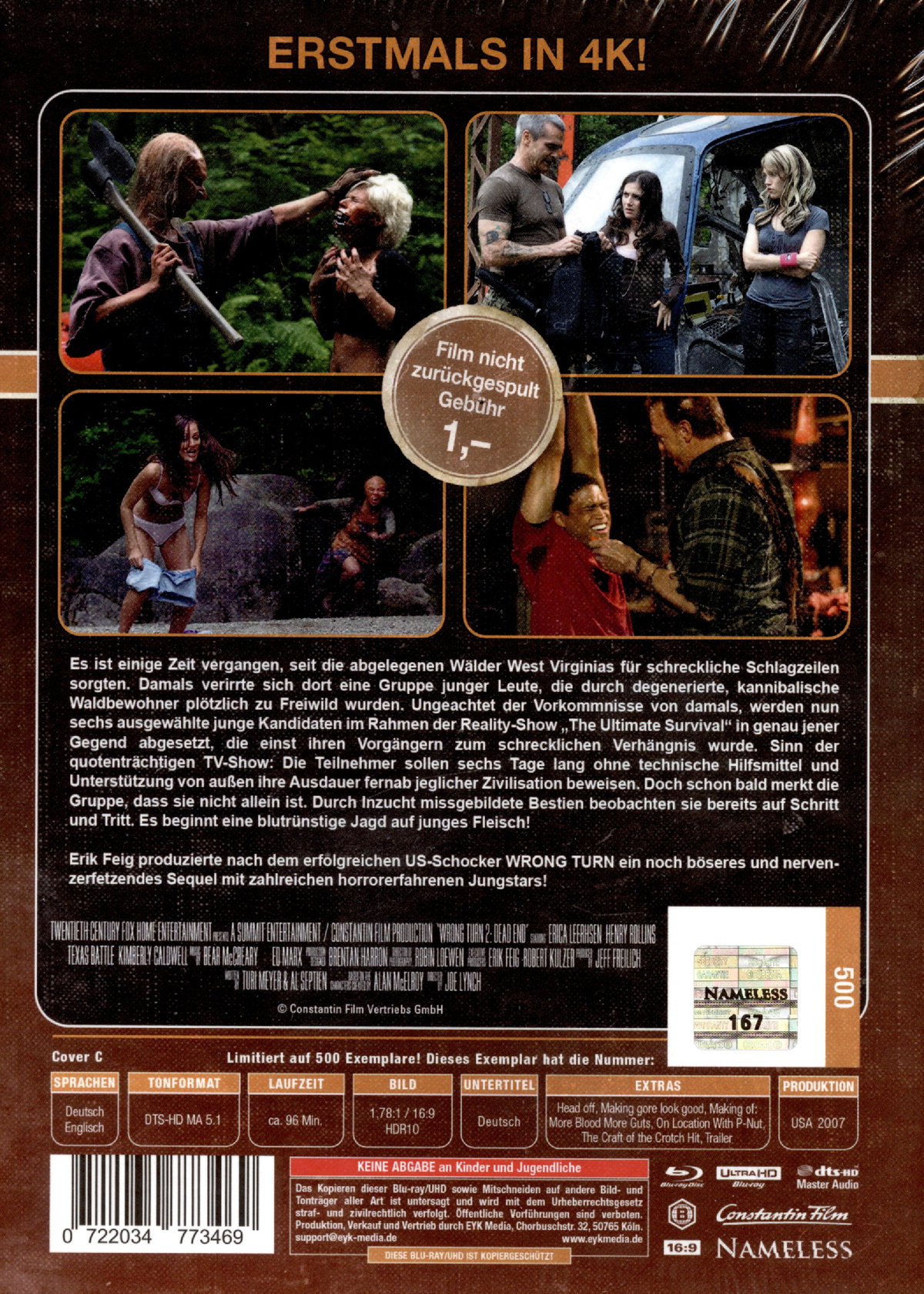 Wrong Turn 2 - Uncut Mediabook Edition  (4K Ultra HD+blu-ray) (C)