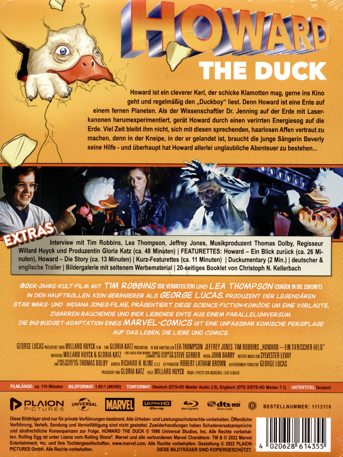 Howard the Duck - Ein tierischer Held - Uncut Mediabook Edition (4K Ultra HD+blu-ray)