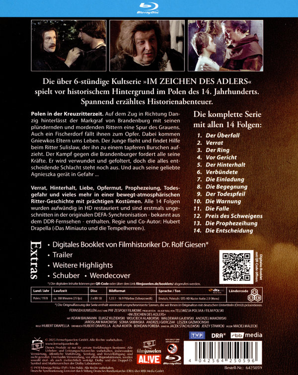 Im Zeichen des Adlers - Die komplette Serie: Alle 14 Folgen (Fernsehjuwelen - Gesamtedition)  [2 BRs]  (Blu-ray Disc)