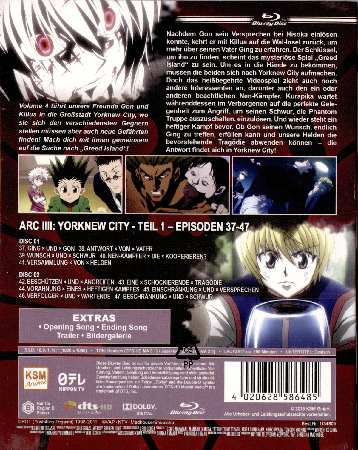 HUNTERxHUNTER - New Edition: Volume 4 (Episode 37-47)  [2 BRs]  (Blu-ray Disc)
