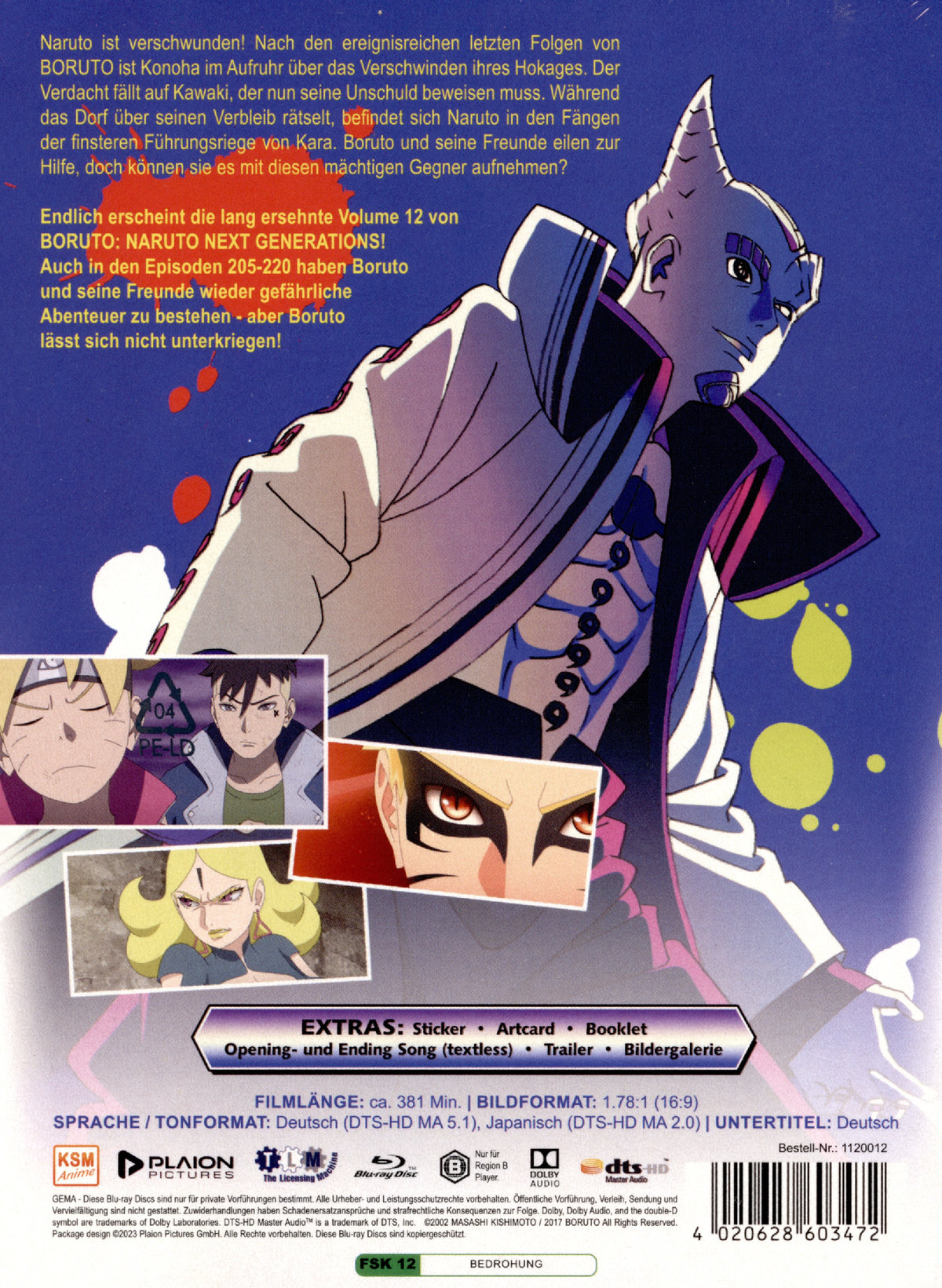 Boruto: Naruto Next Generations - Volume 12 (Ep. 205-220)  [3 BRs]  (Blu-ray Disc)