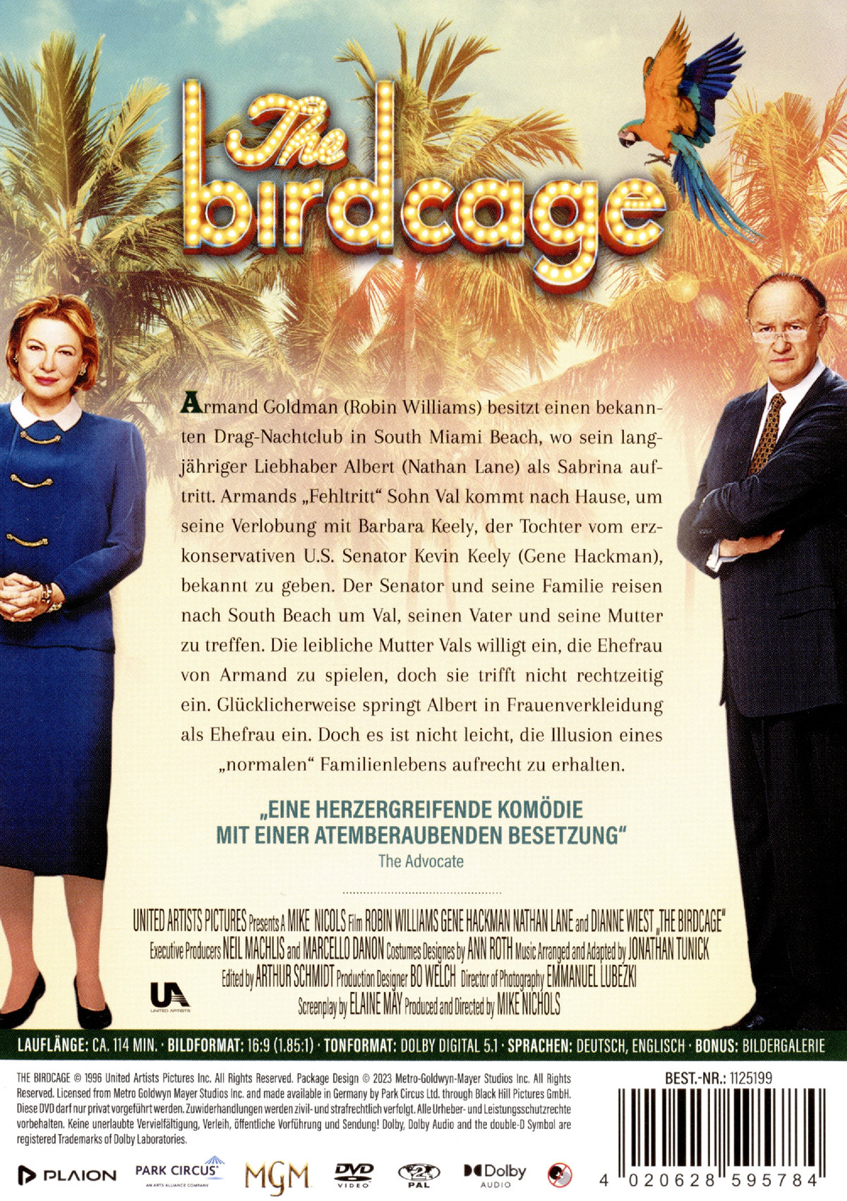 Birdcage, The - Ein Paradies für schrille Vögel