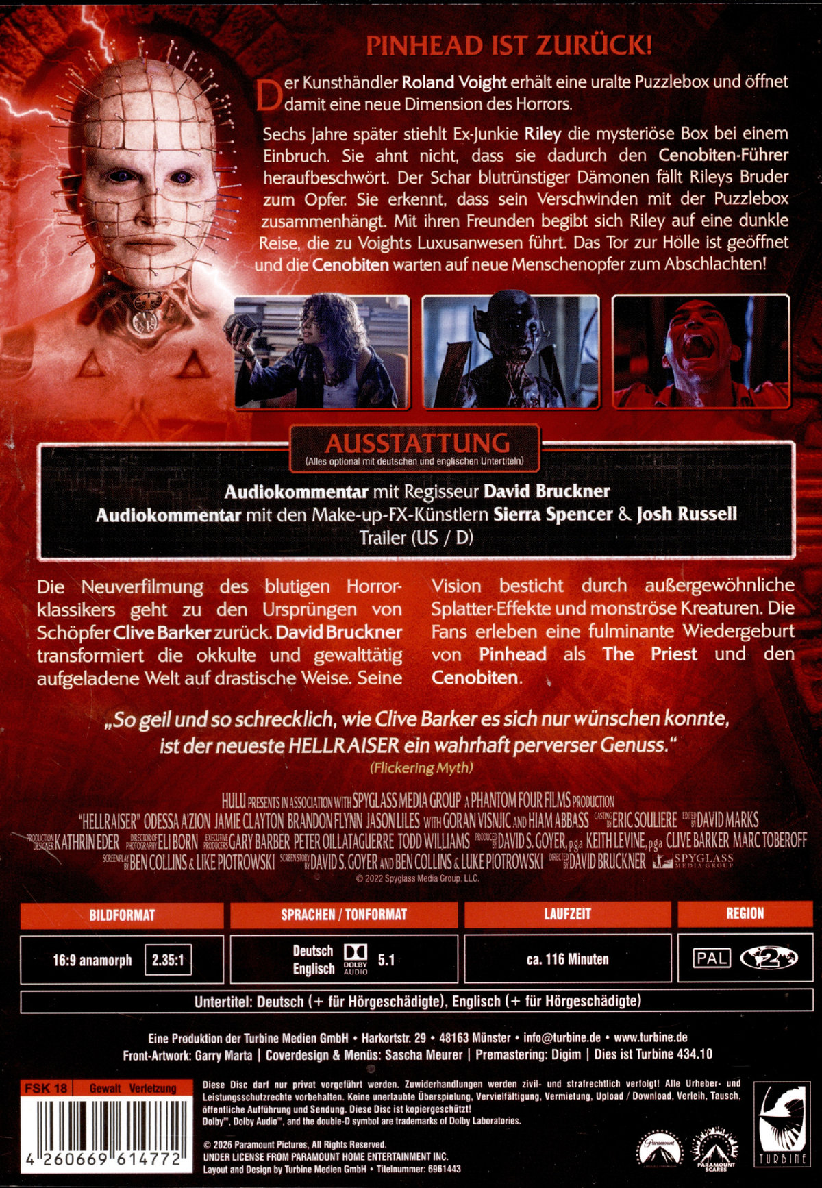 Hellraiser - Das Schloss zur Hölle  (DVD)