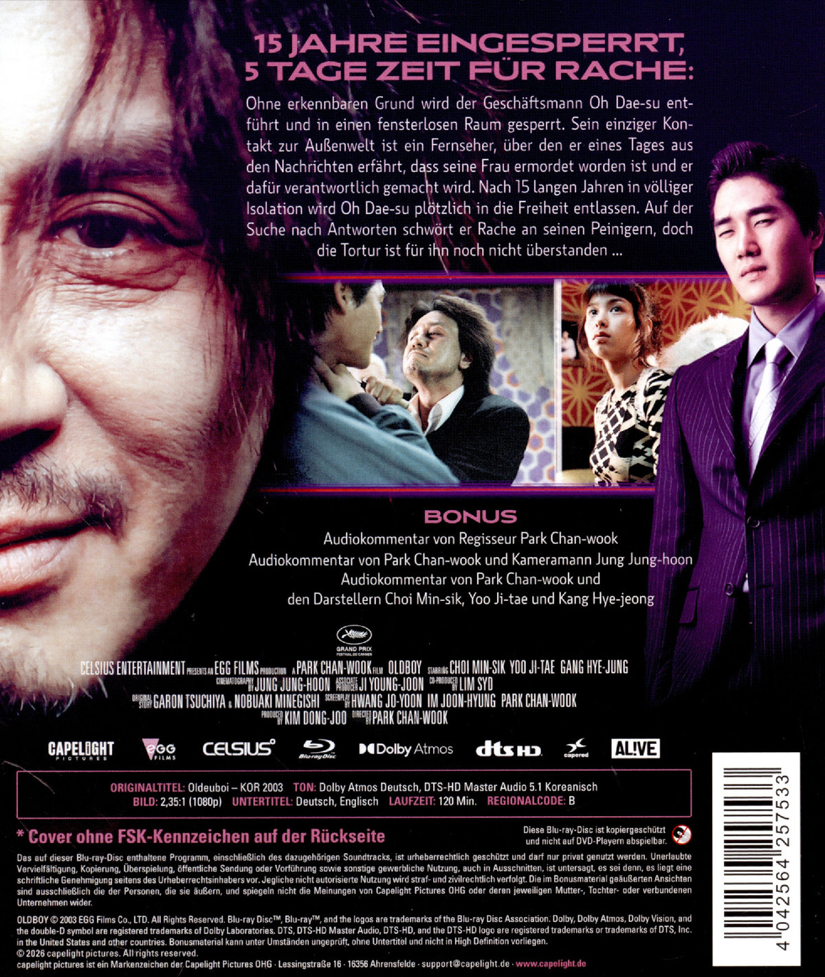 Oldboy (4K remastered)  (Blu-ray Disc)