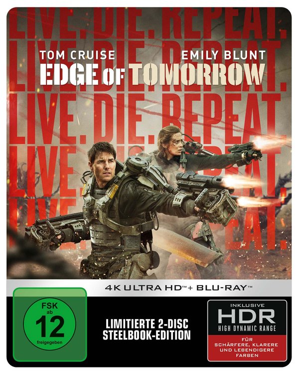 Live Die Repeat: Edge of Tomorrow - Limited Steelbook  (4K Ultra HD+Blu-ray) (Reprint)