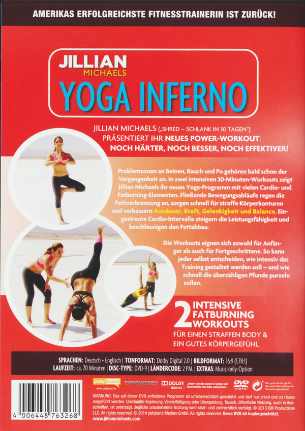 Jillian Michaels - Yoga Inferno  (DVD)