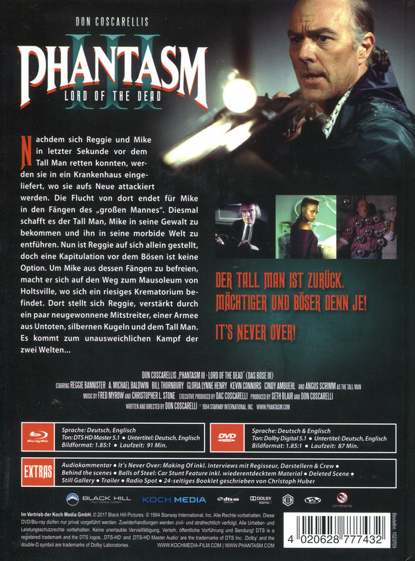 Phantasm 3 - Das Böse 3 - Uncut Mediabook Edition (DVD+blu-ray) (A)