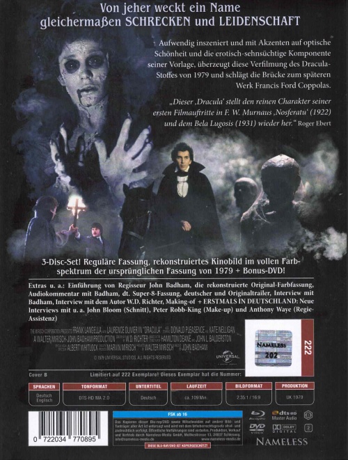 Dracula 1979 - Uncut Mediabook Edition  (DVD+blu-ray) (B)