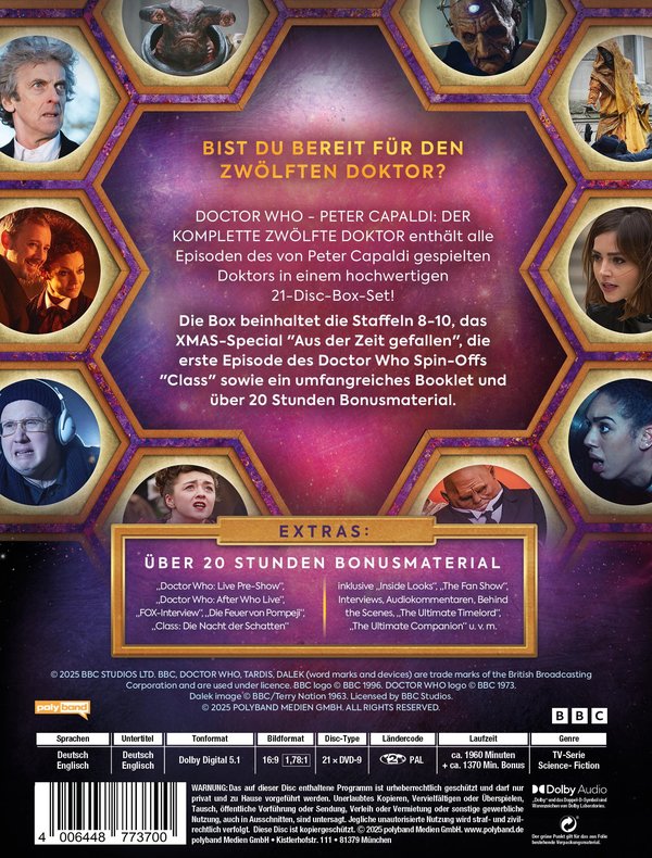 Doctor Who - Peter Capaldi: Der komplette 12.Doktor (Staffel 8-10 plus Specials)  [21 DVDs]  (DVD)