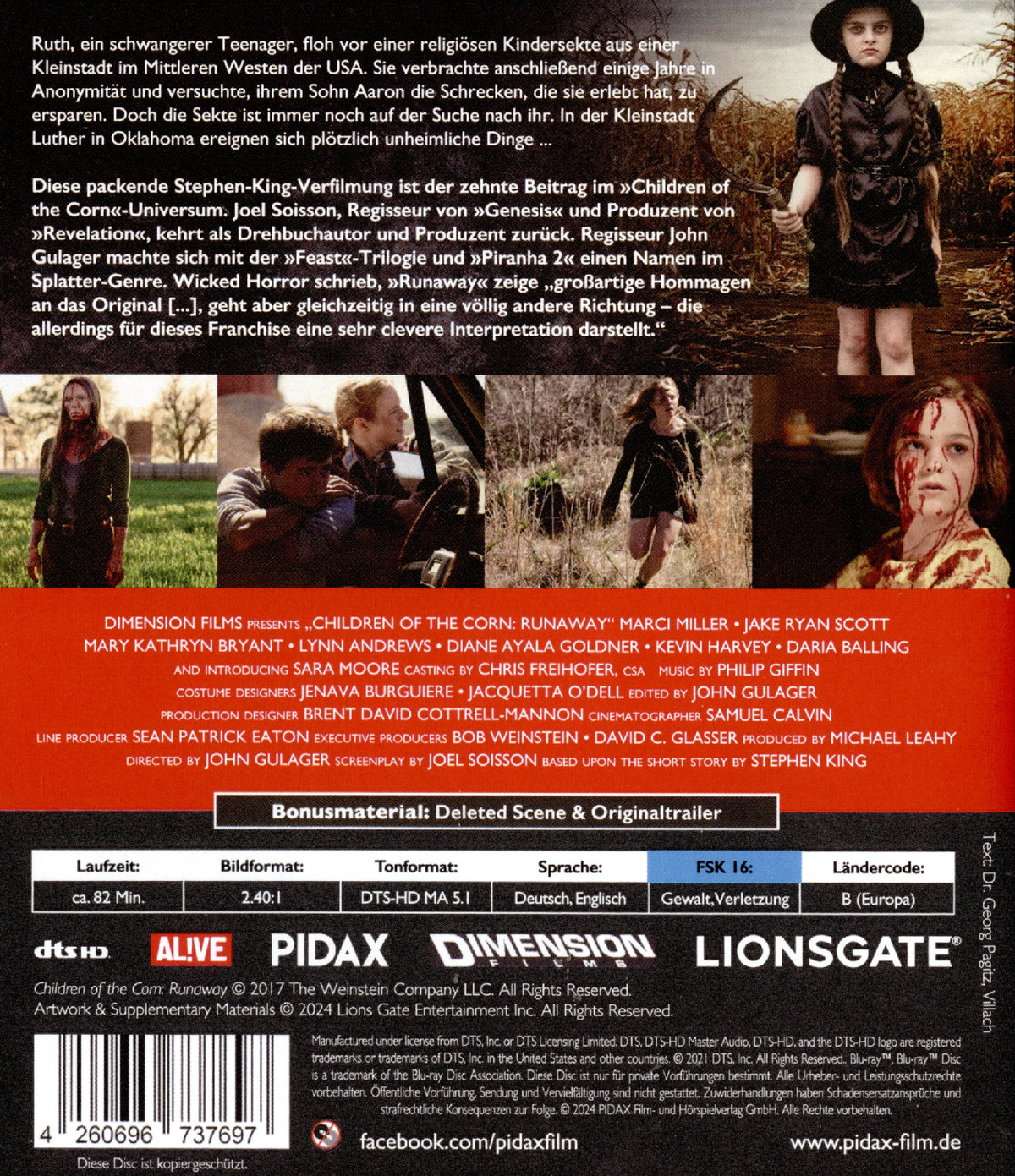 Stephen King: Kinder des Zorns (Children Of The Corn: Runaway) / Horrorfilm nach der Vorlage von Stephen King  (Blu-ray Disc)