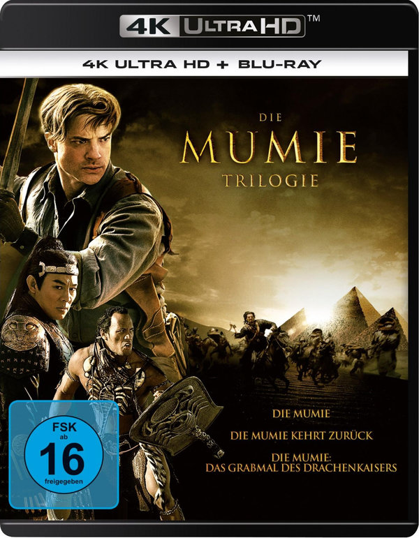 Die Mumie Trilogie - Die Mumie / Die Mumie kehrt zurück / Die Mumie: Das Grabmal des Drachenkaisers  (3 4K Ultra HD) (+ 3 Blu-rays)  (Blu-ray 4K Ultra HD)