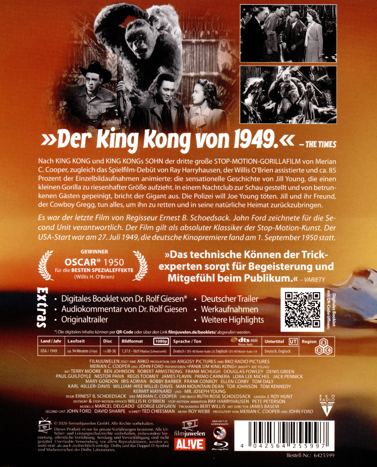 Panik um King Kong (Mighty Joe Young) (Filmjuwelen)  (Blu-ray Disc)