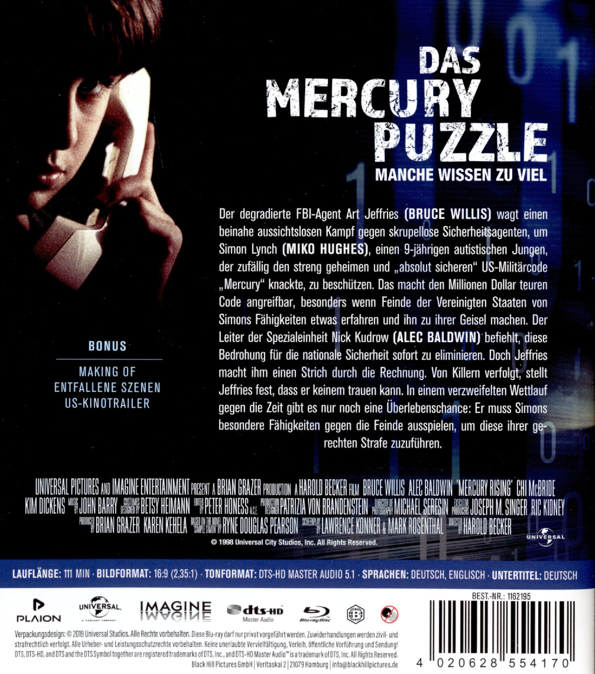 Das Mercury Puzzle  (Blu-ray Disc)