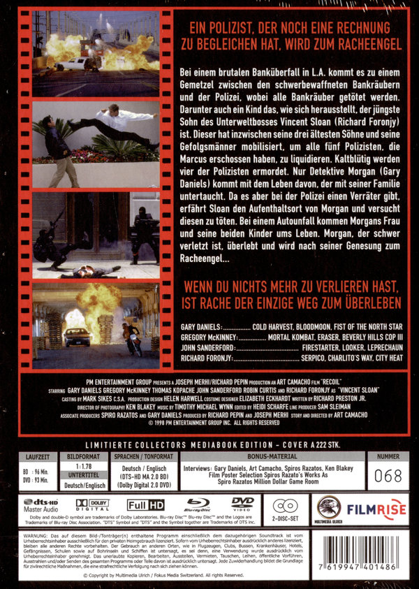 Recoil - Tödliche Vergeltung - Uncut Mediabook Edition  (DVD+blu-ray) (A)
