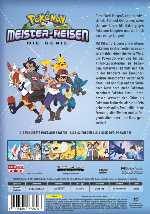 Pokémon Meister-Reisen - Die Serie: Staffel 24  [5 DVDs]  (DVD)