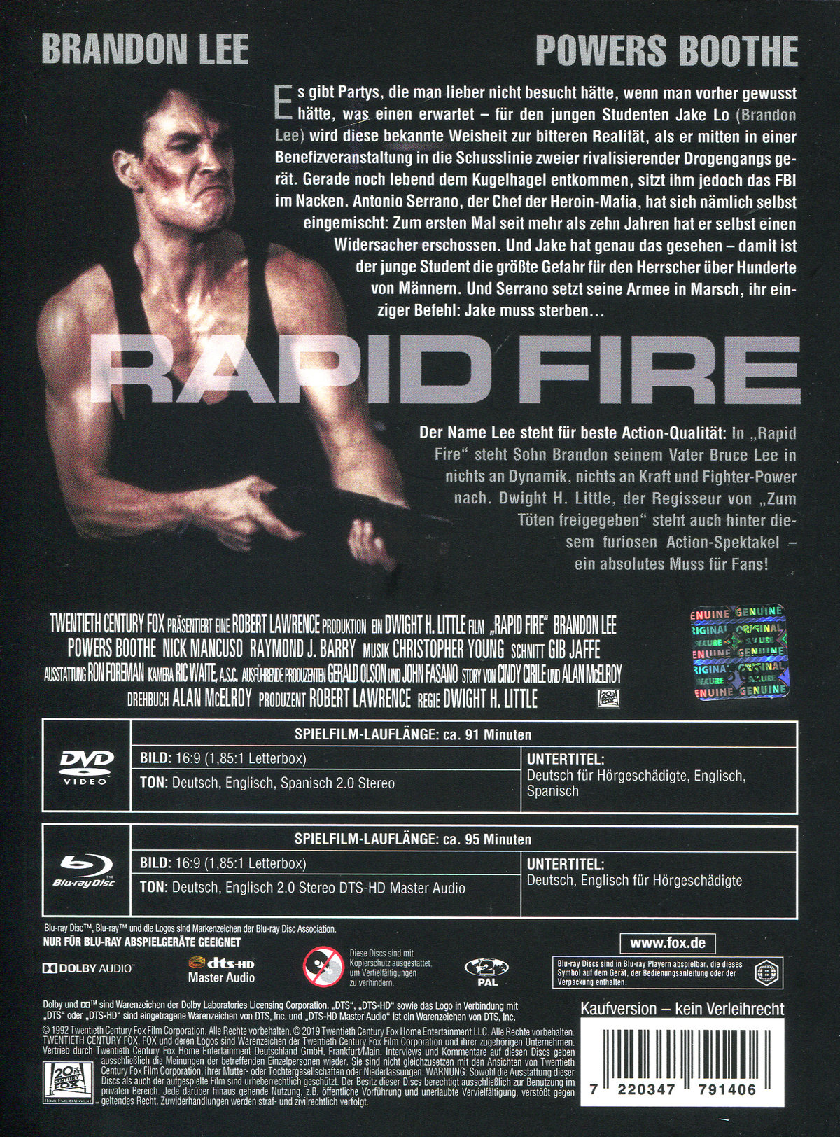 Rapid Fire - Uncut Mediabook Edition (DVD+blu-ray) (Cover Black) Rapid Fire - Uncut Mediabook Edition (DVD+blu-ray) (Cover Black)