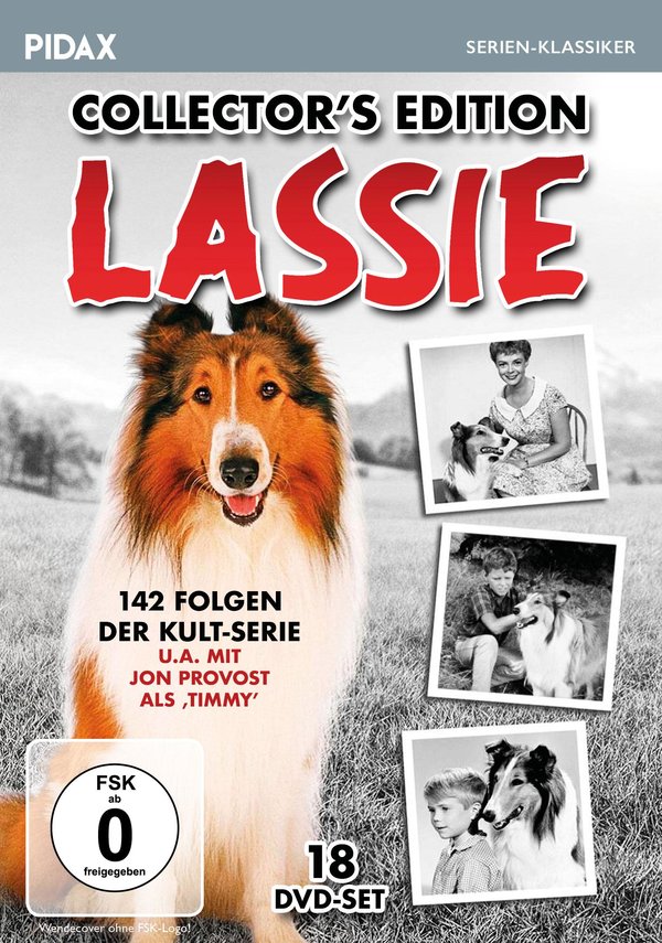 Lassie - Collector's Edition  / 142 Folgen der beliebten Kult-Serie u.a. mit Jon Provost als „Timmy“ (Pidax Serien-Klassiker)  [18 DVDs]  (DVD)