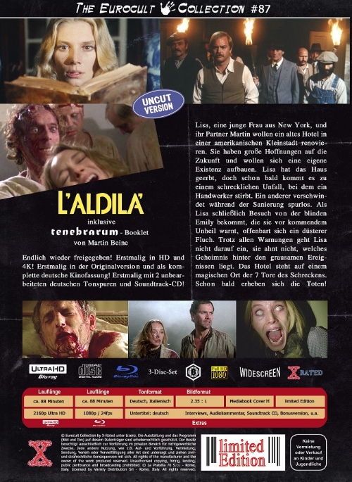 L Aldila - Geisterstadt der Zombies - Über dem Jenseits - Uncut Mediabook Edition  (4K Ultra HD+blu-ray) (H)