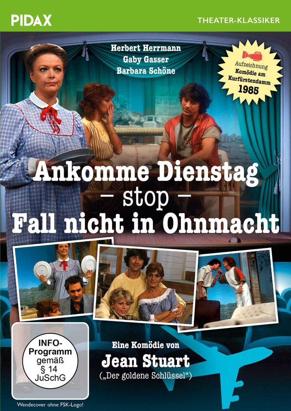 Ankomme Dienstag - stop - Fall nicht in Ohnmacht / Turbulente Boulevardkomödie mit Starbesetzung (Pidax Theater-Klassiker)  (DVD)