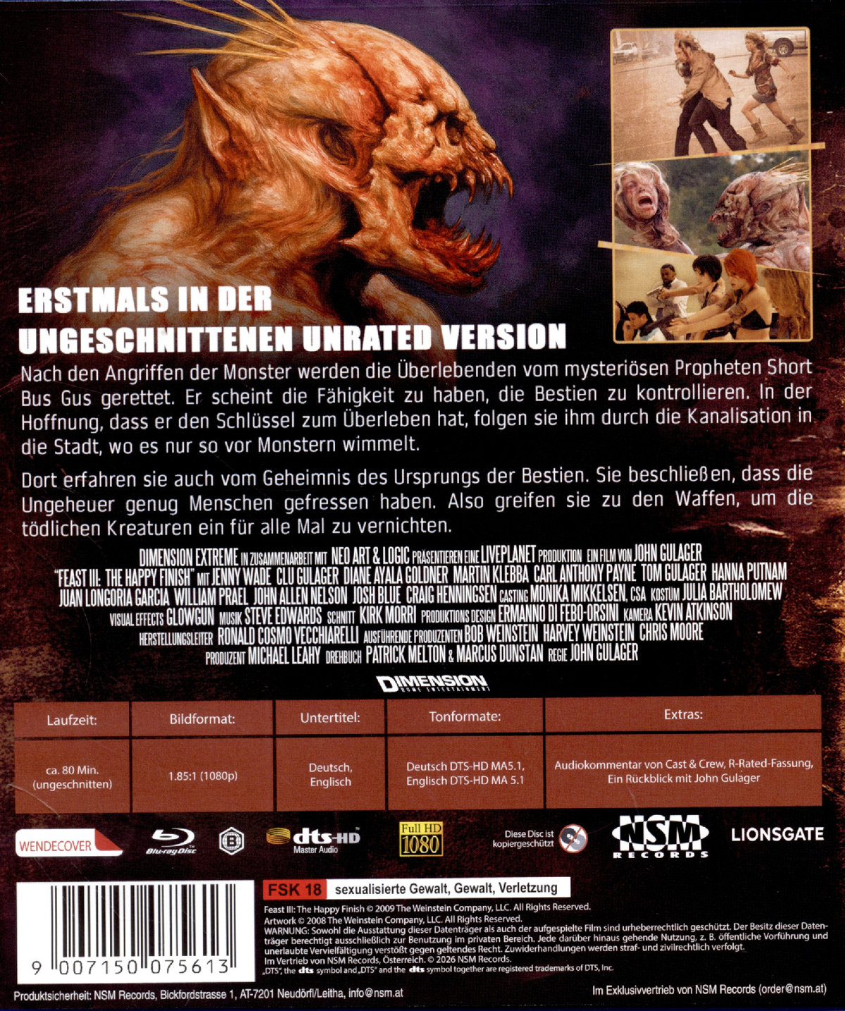 Feast III: The Happy Finish (unrated) (uncut)  (Blu-ray Disc)