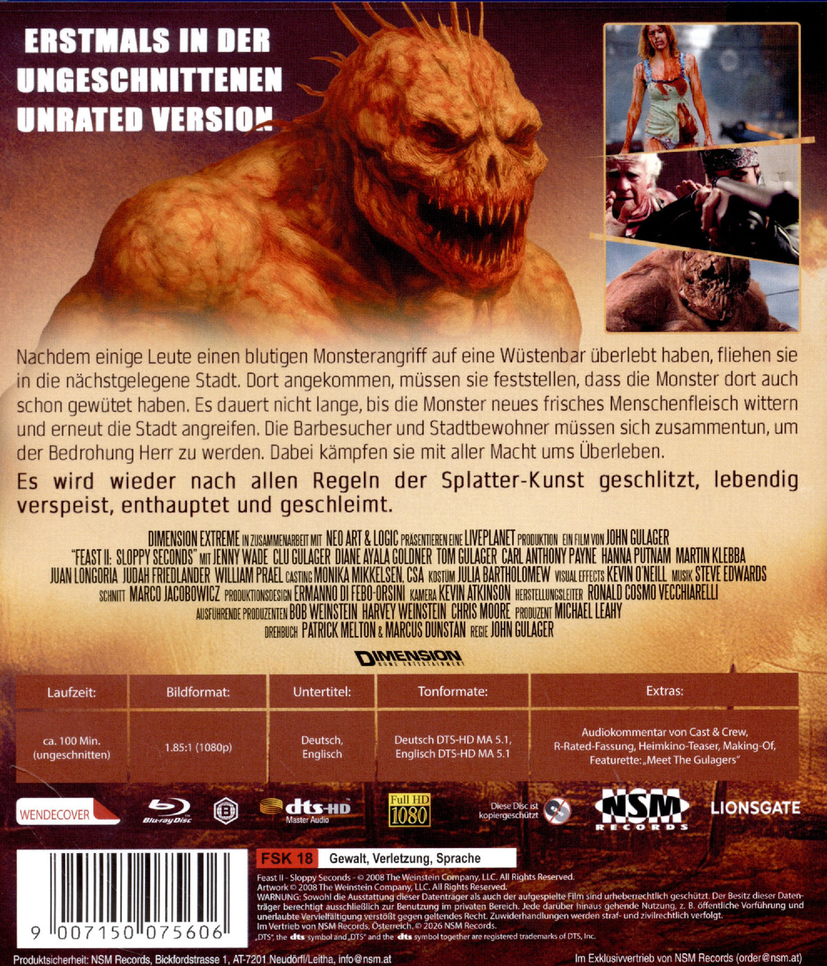 Feast II: Sloppy Seconds (unrated) (uncut)  (Blu-ray Disc)