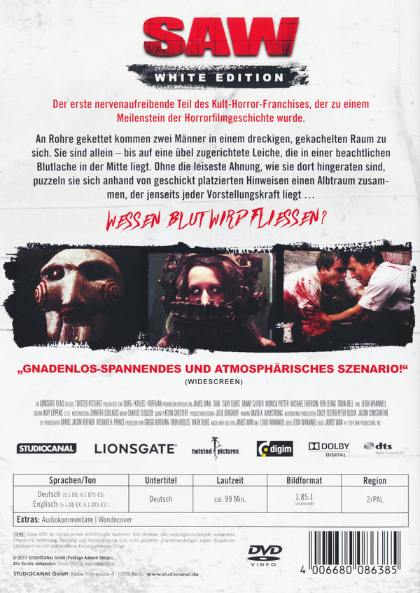 Saw - White Edition  [DC]  (DVD)