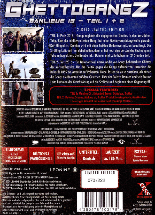 Ghettogangz 1+2 - Uncut Mediabook Edition  (blu-ray) (A) Ghettogangz 1+2 - Uncut Mediabook Edition  (blu-ray) (A)