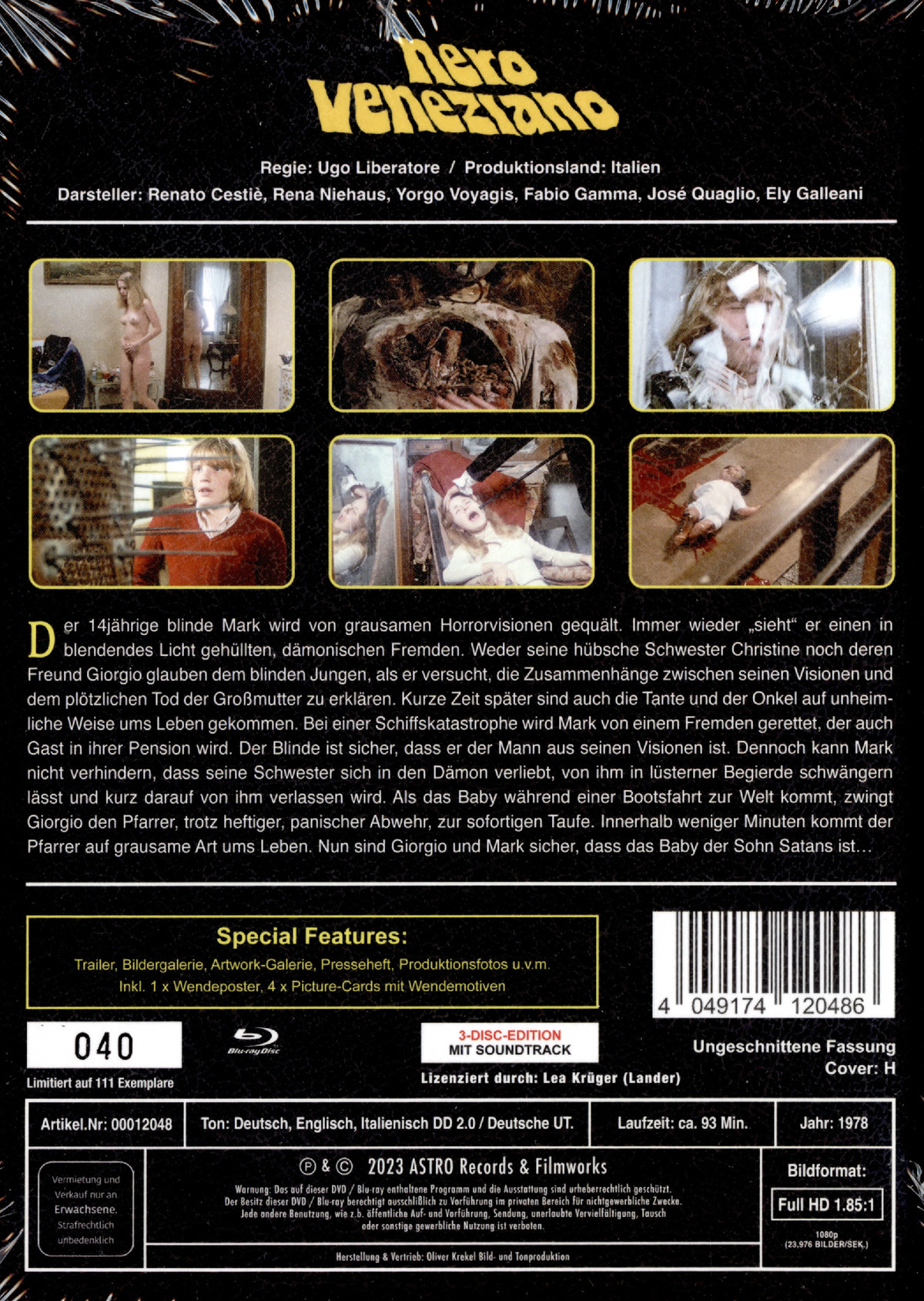 Nero Veneziano - Die Wiege des Teufels - Uncut Mediabook Edition (DVD+blu-ray) (H)